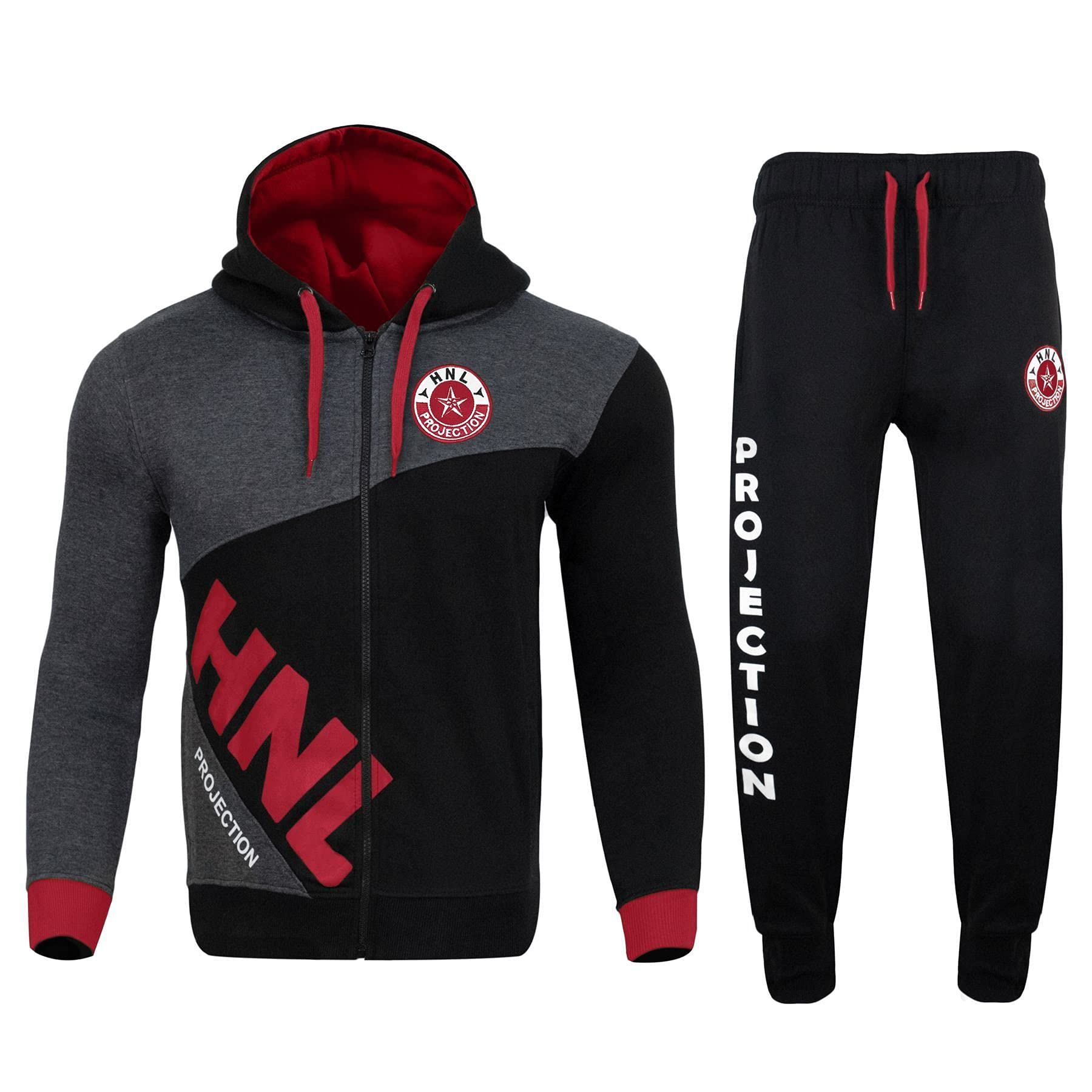 A2Z Mens Tracksuit Kings Embroidered Hoodie - T.S HNL Dady Red._ 4XL