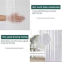 Vista 4 de Forro de cortina de ducha transparente de EVA, forros de ducha de plástico 3D 5G con 12 ojales de metal a prueba de óxido e imanes