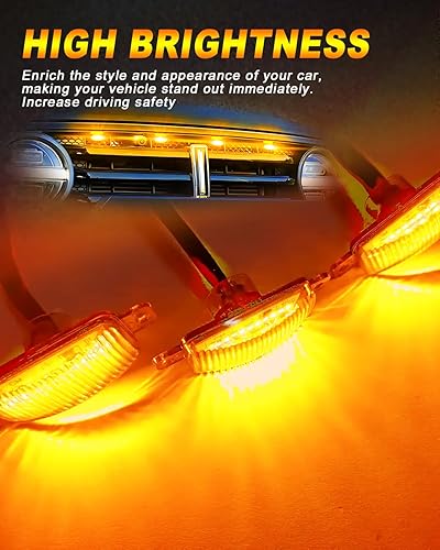 Miniatura 2 de Luz de rejilla delantera para automóvil, luz ámbar de circulación diurna, luz de advertencia decorativa para Ford Toyota Raptor Jeep, vehículos