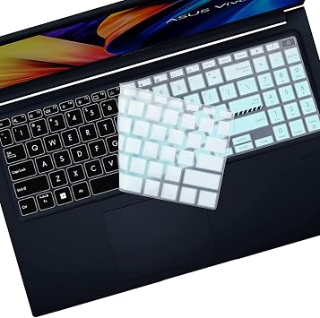 2 Keyboard Cover for ASUS VivoBook Pro 16 16X OLED K6602 M7600 N7600 VivoBook Pro 15 OLED K3500PH M3500QC M6500/ Pro 15X 15.6 K6501-M Green+Clear