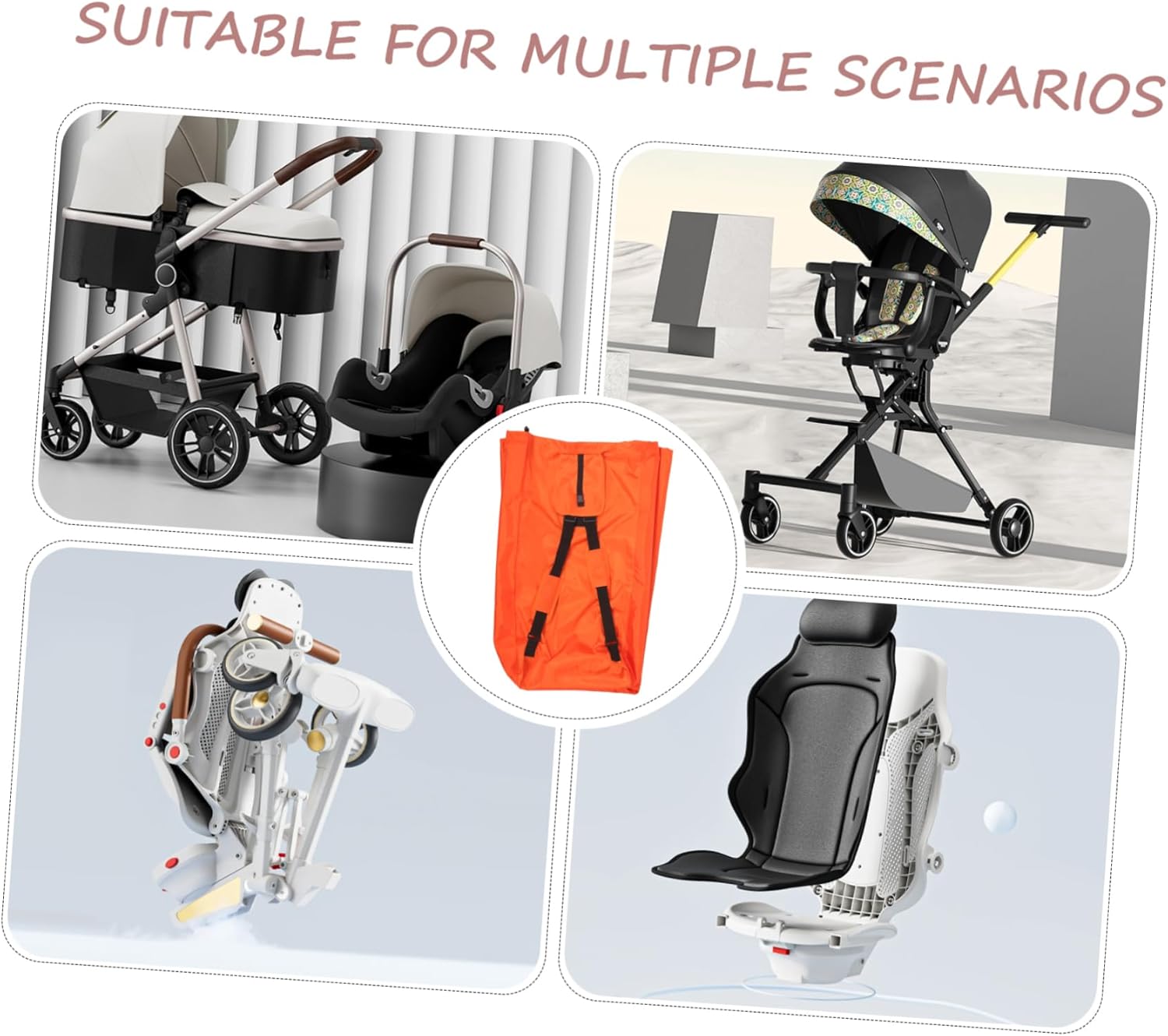 Airplane Stroller Seat Travel Cover Gate Check Bag Stroller Storage Oxford Fabric and Waterproof