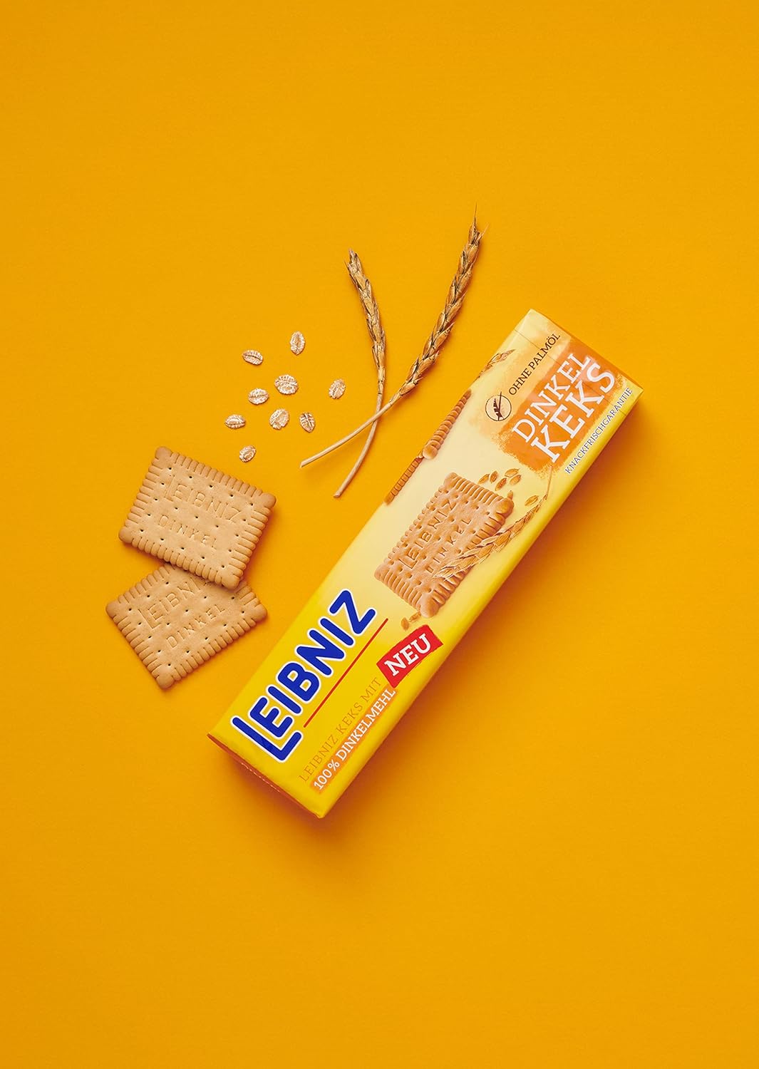 LEIBNIZ Crispy Spelt Biscuits 100% Spelt Flour Free Palm Oil (1 x 190g)