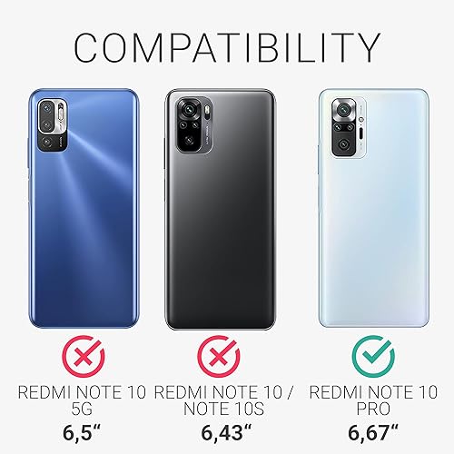 Miniatura 6 de kwmobile Funda compatible con Xiaomi Redmi Note 10 Pro - Funda transparente Funda suave delgada flexible protectora TPU teléfono cubierta -
