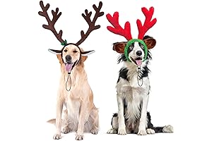 Adorable Dog Reindeer Headband for Jolly Holiday Festivities