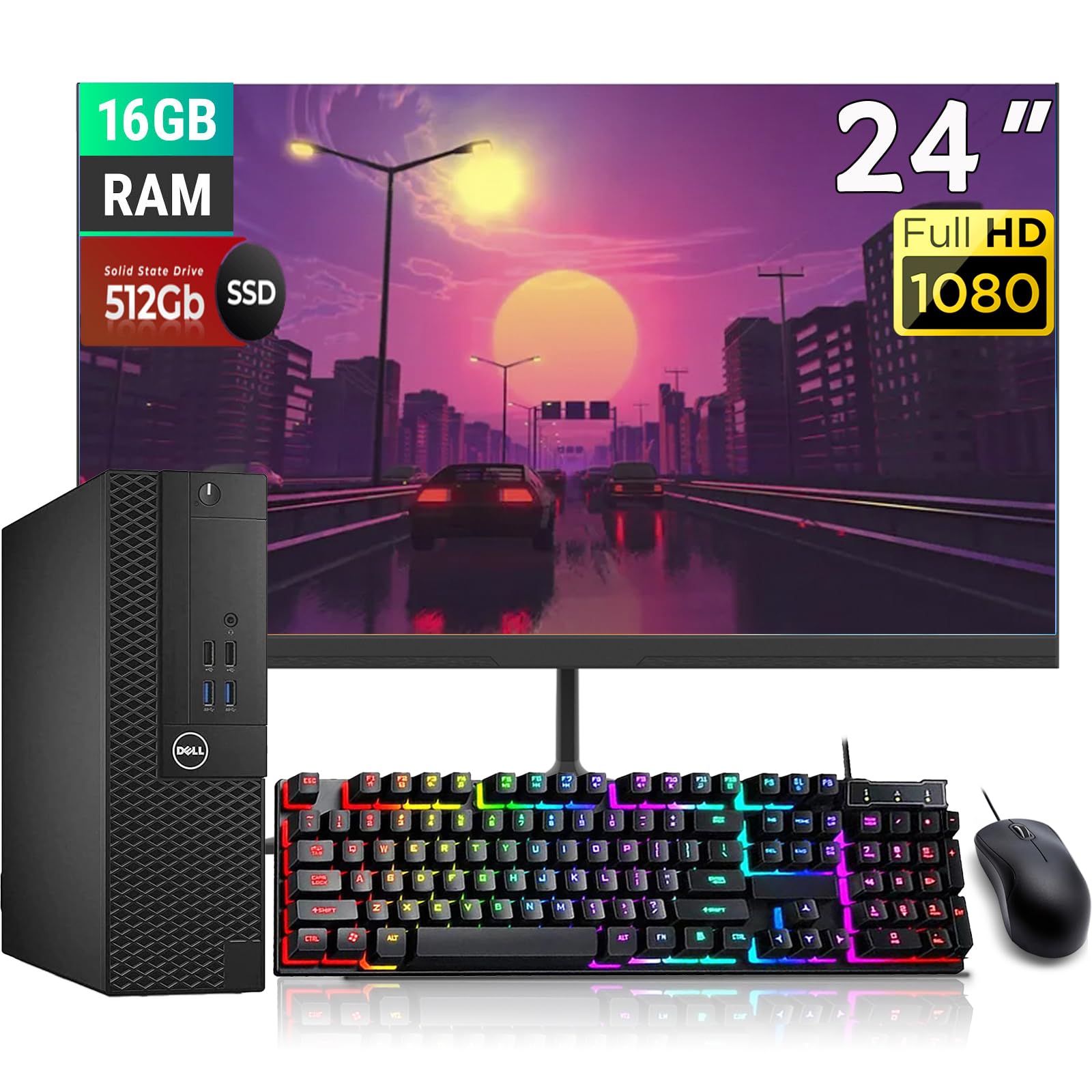 Amazon.com: Dell Optiplex 3050 SFF PC Desktop Computer, 24