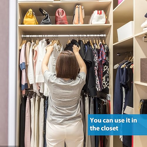 Miniatura 4 de Paquete de 4 barras de seguridad para puertas correderas, barras de seguridad ajustables para puerta corrediza de vidrio, barras de seguridad con