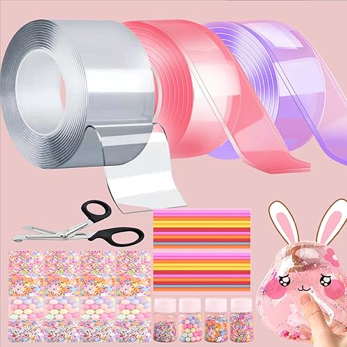 Paquete de tres nano cinta de lujo traje burbujas juguetes para niños, juguetes de burbujas nano cinta, juguetes pequeños para niños - MEFJRAXI