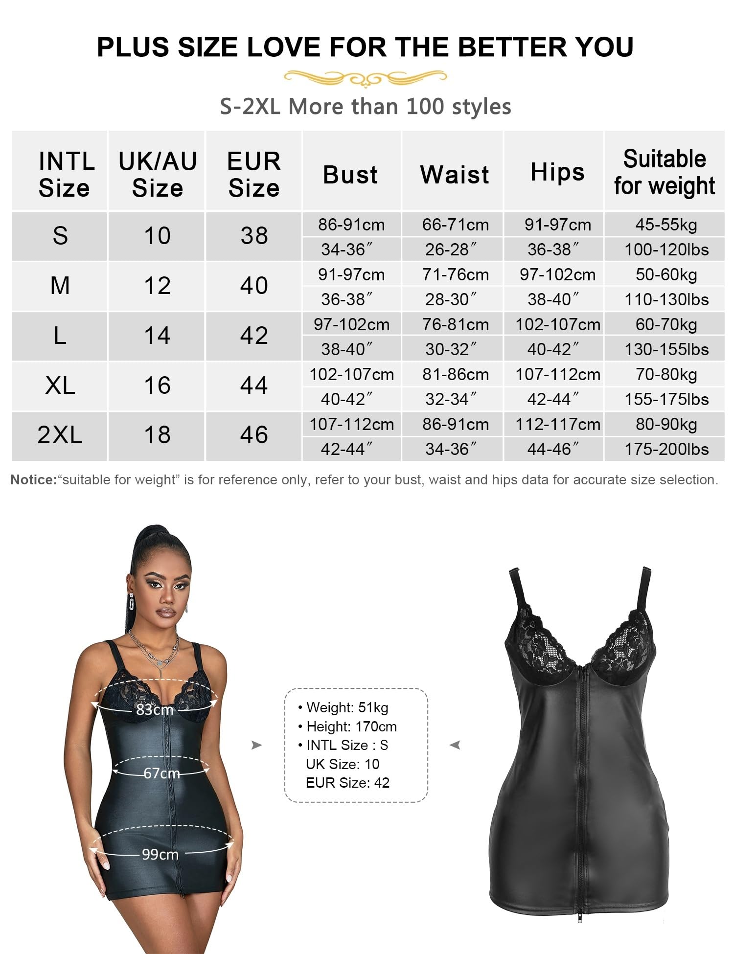 comeondear Seksowna skórzana sukienka damska, koronkowa sukienka wetlook, zestaw bielizny ze sztucznej skóry, sukienka na imprezę, mini sukienka, do klubu, duże rozmiary, bielizna erotyczna, czarny, M