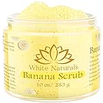 Organic Banana Body Scrub, Moisturizing and Exfoliating Salt Face & Body Scrub, Fights Stretch Marks, Fine Lines, Pure Exfoliator for Skin Care and Refresh Feeling