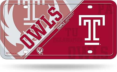 Miniatura 35 de NCAA etiqueta de metal para auto, negro