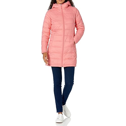 Amazon Essentials Women's Lightweight Water-Resistant Hooded Puffer Coat (Available in Plus Size)