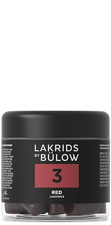 LAKRIDS BY BULOW - 3 - Red Licorice - 5.3 oz - Vegan Gourmet Licorice from Scandinavia - Gluten Free & Gelatine Free - Swedish Candy Alternative