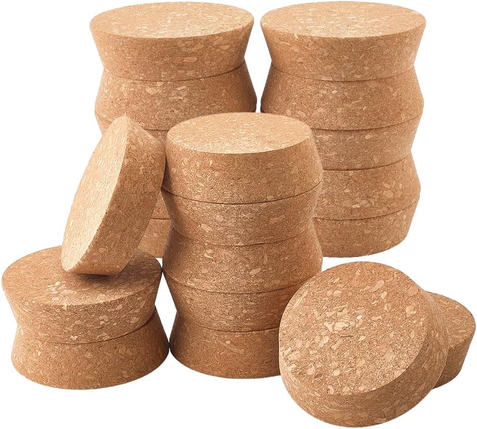 OLYCRAFT 12Pcs 3.5-4.3 Inch Large Cork Stoppers Cork Bottle Stoppers 1.2 Inch Thick Tapered Corks Plugs Corks Canning Jar Lids Wood Tapered Plugs Wooden Taper Stopper for Kitchen Wedding Favor Canning