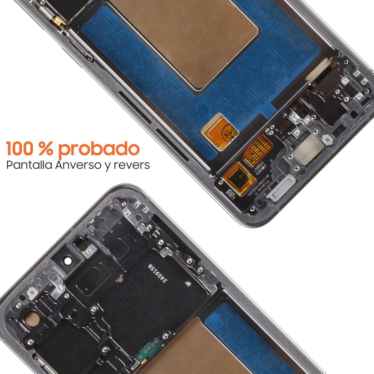 OLED for Samsung Galaxy S24 FE Screen Replacement for Samsung S24 FE LCD Display S721B S721W SM-S721U LCD Digitizer Touch Screen Assembly Repair Part with Frame(Support Fingerprint)