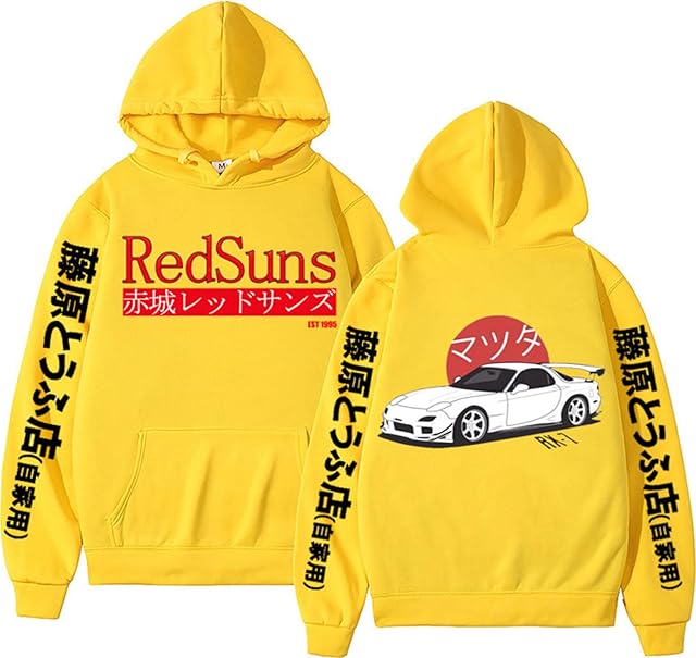 Anime Initial D Hoodies Printed Hoodie Men Women JDM Automobile Culture Hoodies Unisex Fashion Sweatshirt Streetwear