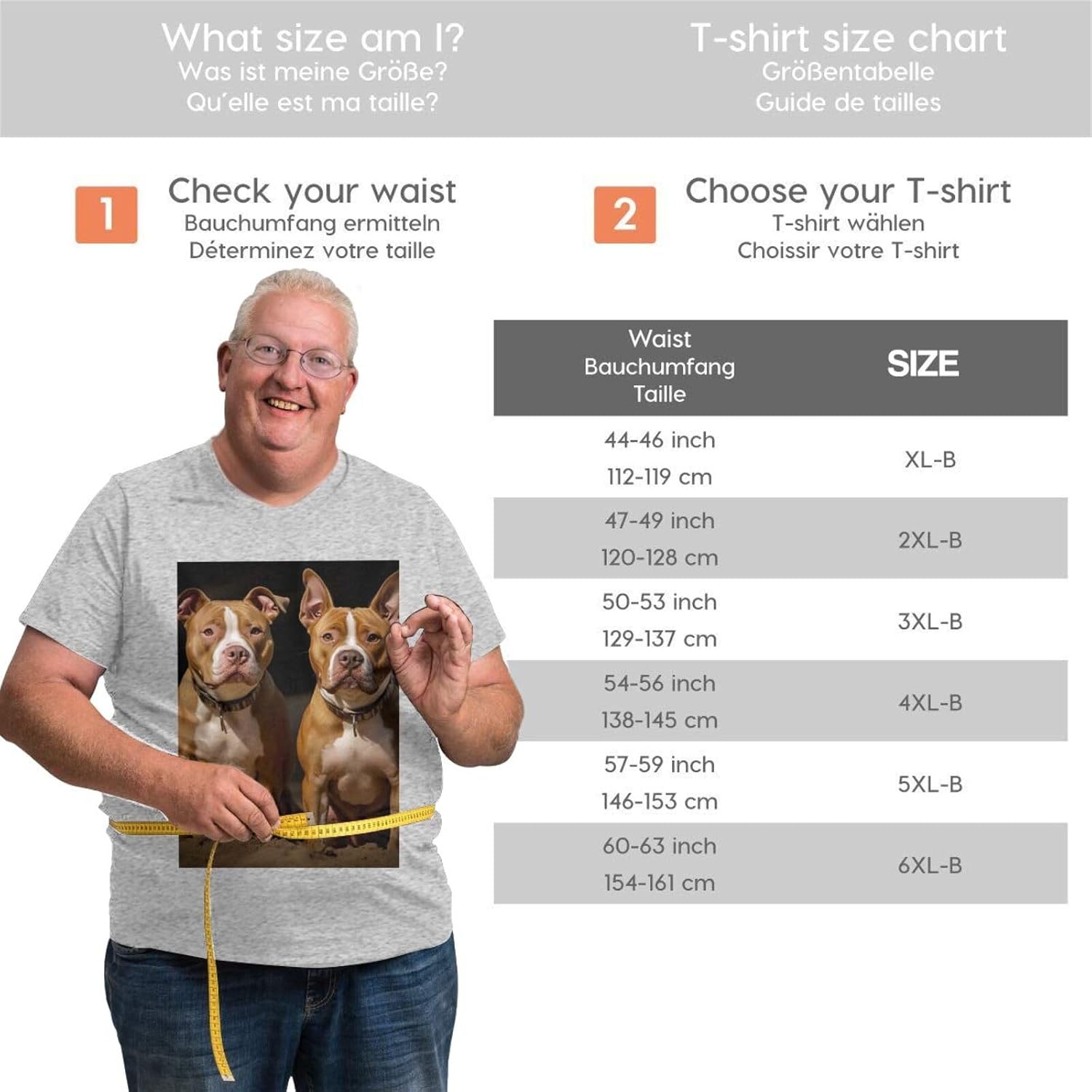T-Shirt Plus Size Heavyweight T Shirt for Men Big and Tall Tshirts | Pitbull Dogs Oversized Tshirts For Men Short Sleeve Upf 50+ Sun Protection T-Shirt For Casual & Daily Wear
