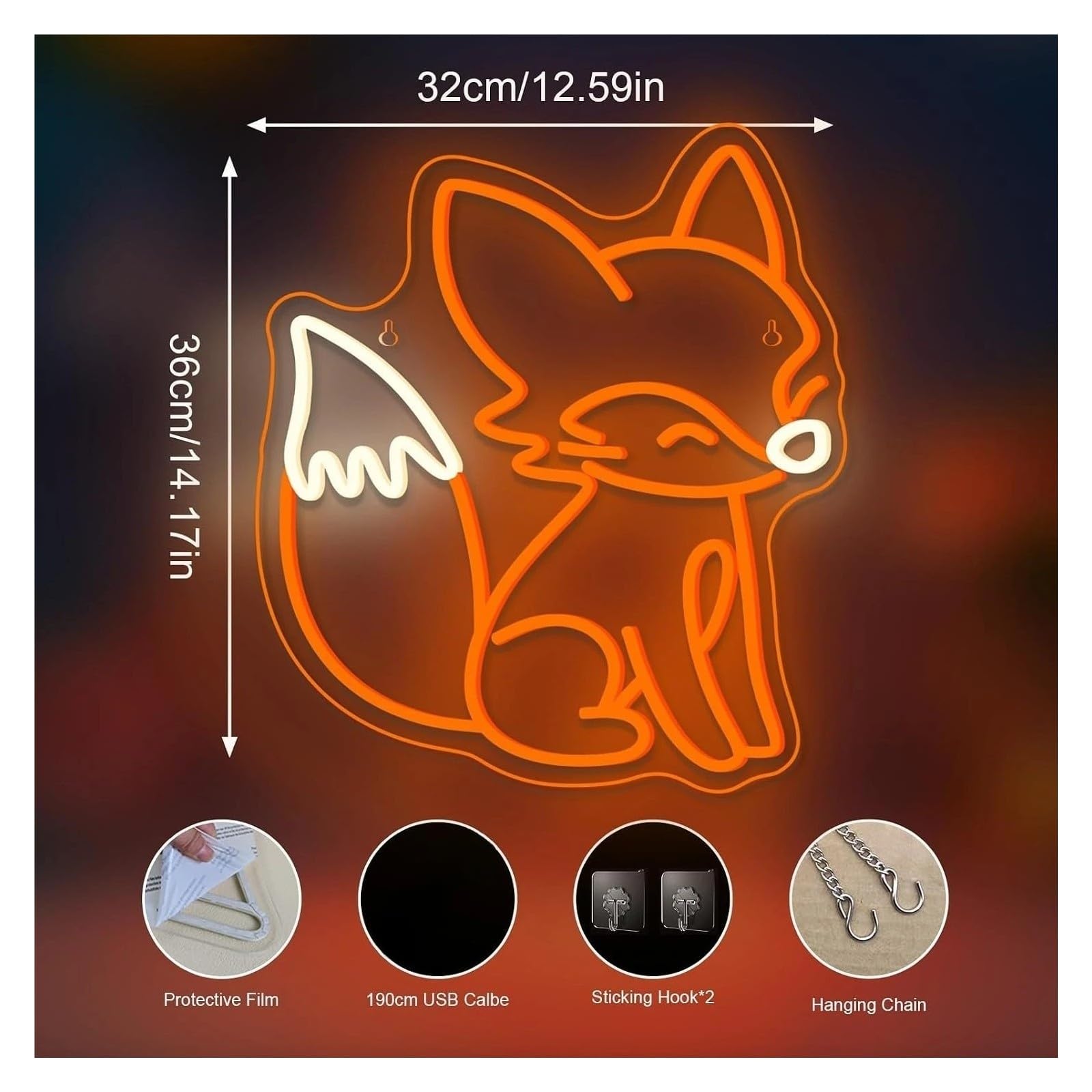 Insegna al Neon Insegna Al Neon LED Carina Fox