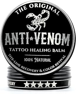 Anti*Venom Tattoo Aftercare – Premium Organic Tattoo Aftercare for Nourishing Fresh Tattoos, Daily Tattoo Moisturizer, Fast-Absorbing, Unscented & Dye-Free, Petroleum-Free, Artisan Quality