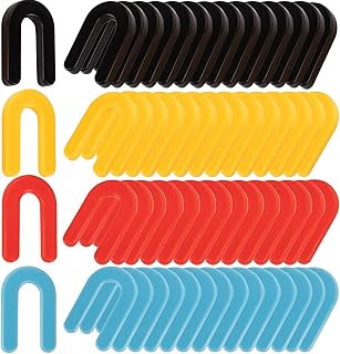 400 Packs Plastic Shims Horseshoe U Shaped Tile Spacer Shims Small Structural Plastic Shims for Construction Tile Leveling, 1/4 Inch, 3/16 Inch, 1/8 Inch, 1/16 Inch