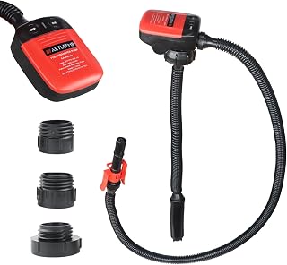 Automatic Fuel Transfer Pump with Auto-Stop Sensor(2.4 GPM), Flexible Intake Hose Fits Most Irregular Gas Cans for Gasoline Diesel Kerosene & More