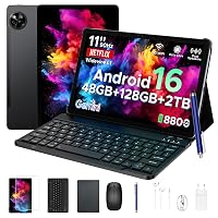 POPUX P11 Android 16 Tablet 11 Pollici, 48GB RAM+128GB ROM (2TB TF)