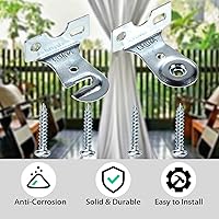 Vista 6 de Sumnacon Metal Window Shade Brackets-4PCS Roller Shade Hardware Outside Mount with Screws,Sturdy Roller Shades Bracket for Living