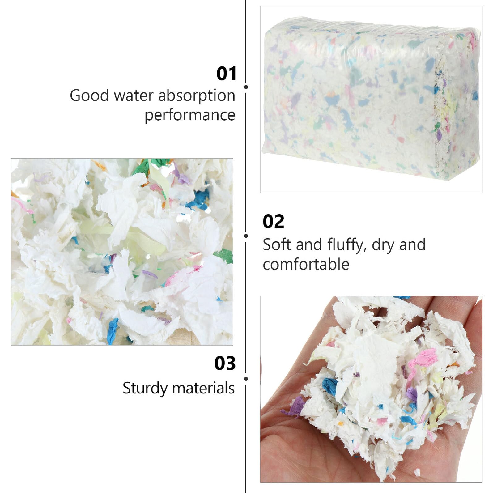 ORFOFE Rivestimento Assorbente per Gabbia Criceti e Piccoli Animali in Carta 450g, Previene Odori e Sporco, per Habitat di Topi e Animali Domestici