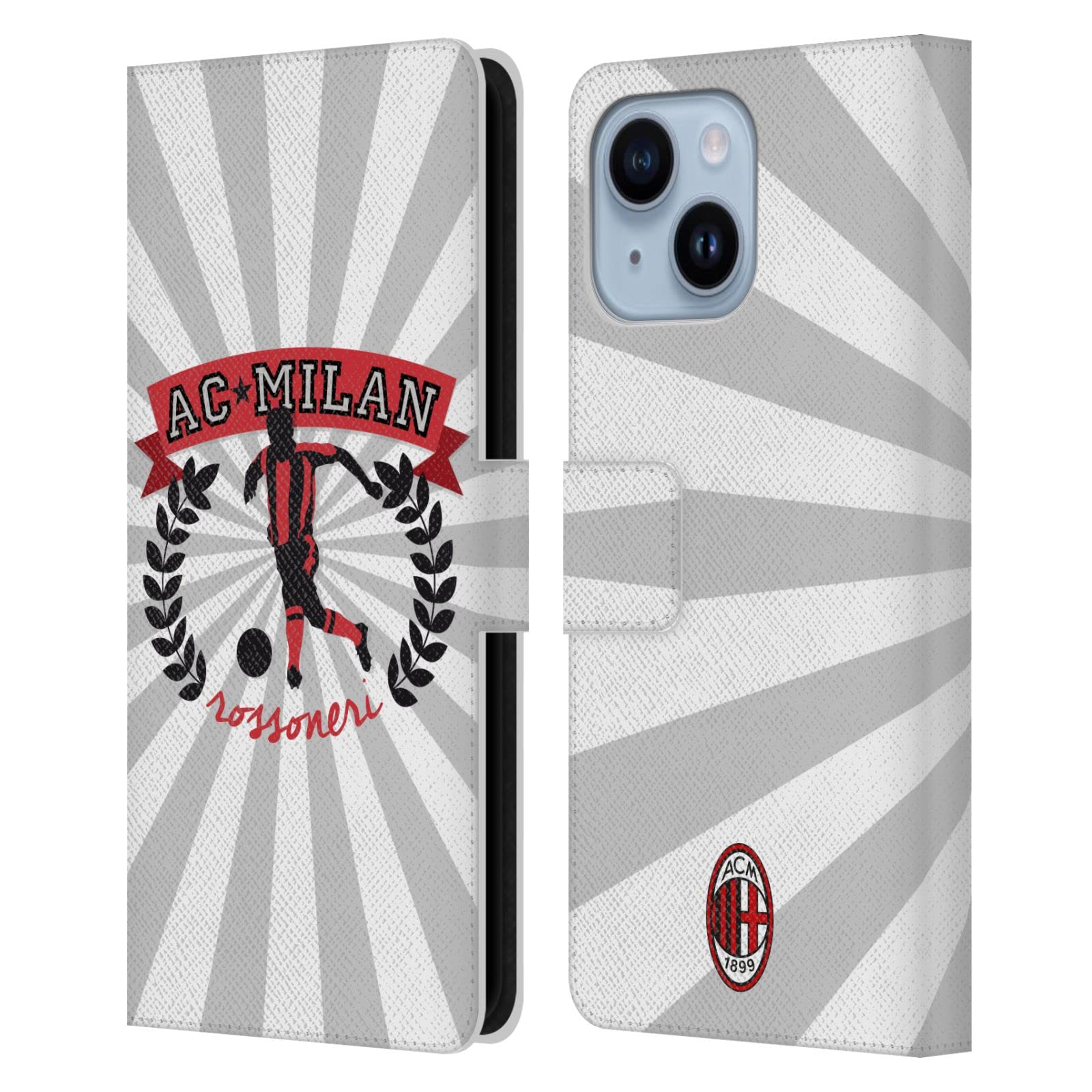 Étui portefeuille AC Milan iPhone 14 Plus pour éviter rayures et chocs