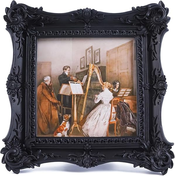SIKOO Vintage Black Ornate Picture Frame