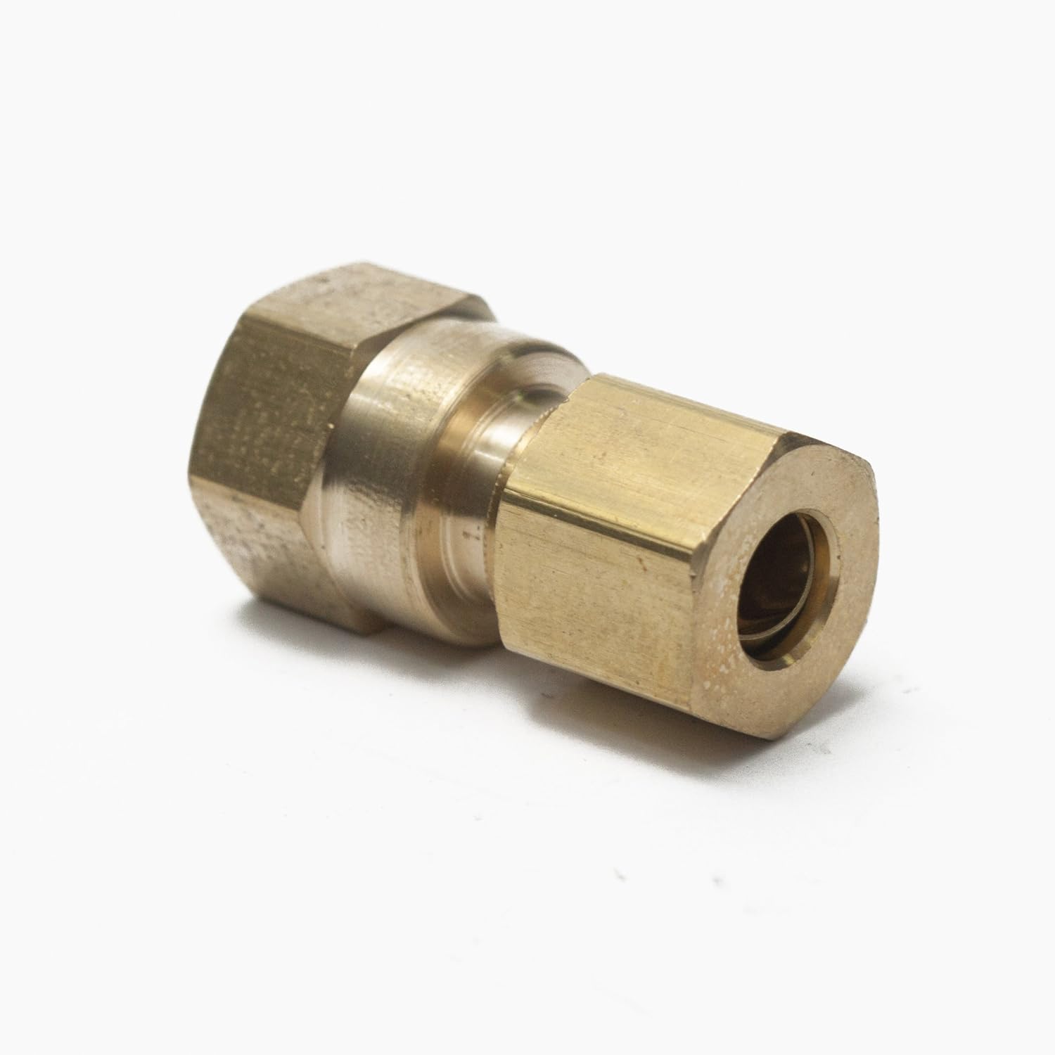 LTWFITTING Brass 1/4-Inch OD x 1/8-Inch Female NPT Compression Connector Fitting(Pack of 5)