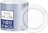 Vista 76 de I00000 60PCS Clear Gold Dessert Plates, Clear Plastic Plates with Gold Rim 7 Inch, Fancy Disposable Wedding Plate Heavy Duty for Thanksgiving