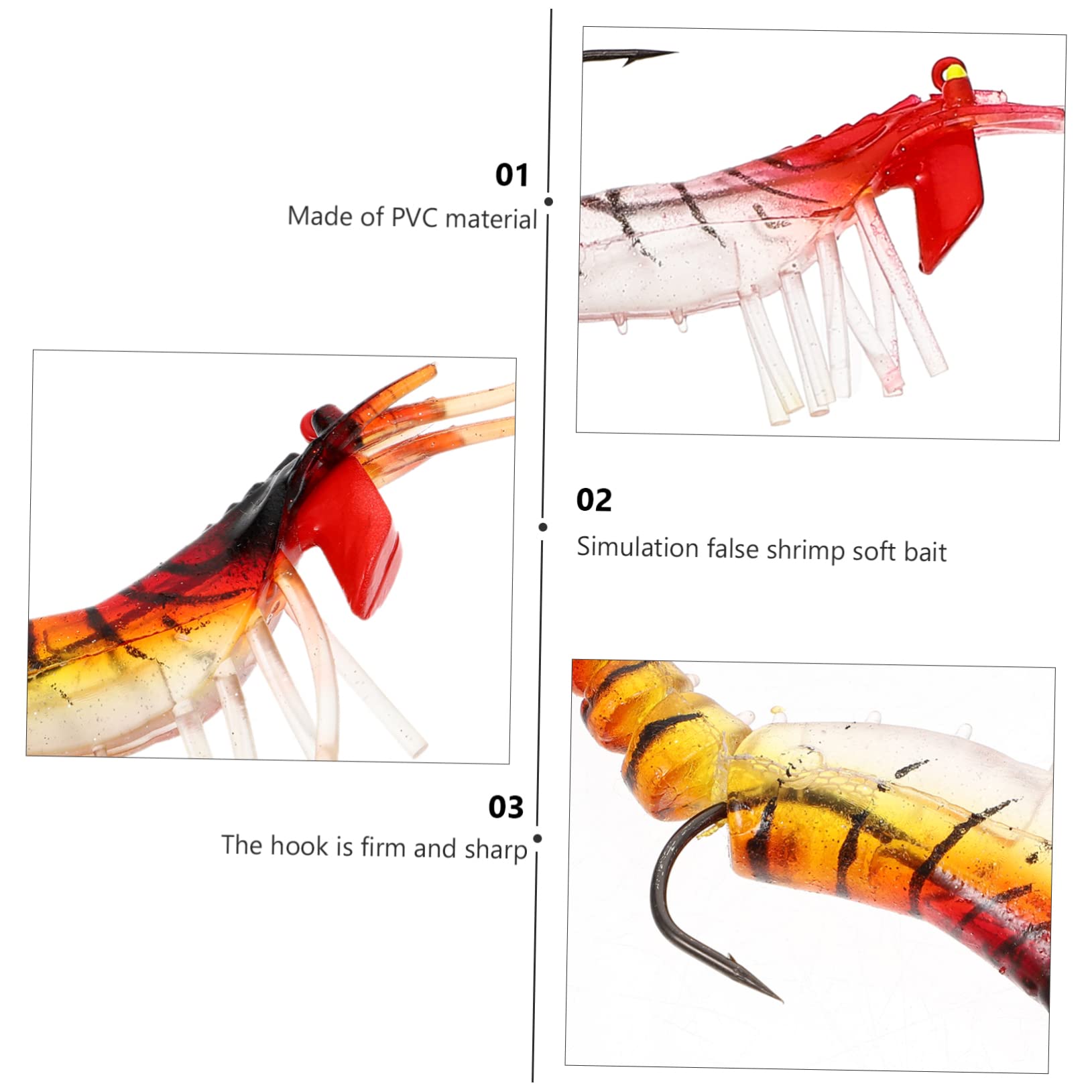 Supvox Bionische Garnelen Bass Lockt Gefälscht Rigs Fangen Künstlich Fisch Lockt Anlage Fallen Bausatz Catfishing Klemmbausteine Bionische Angelköder PVC