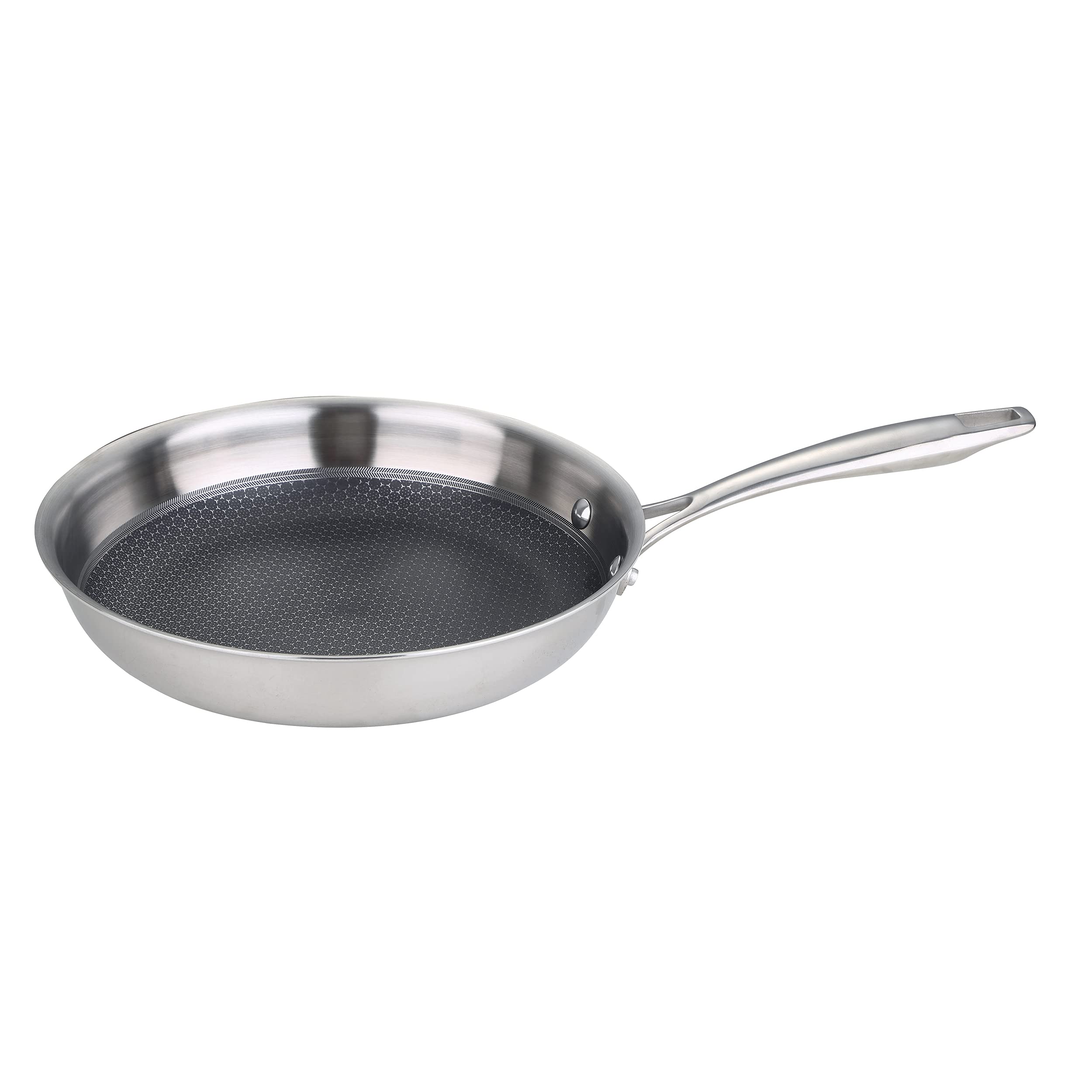 MasterPRO Angert Lot De 3 Poêles 20-24-28 Cm + Protections - Antiadhésif Triple Couche Inox