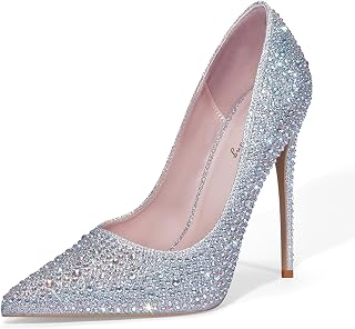 Women's Stiletto High Heel Sexy Pointed Toe Slip On Court Shoes Party Pr...