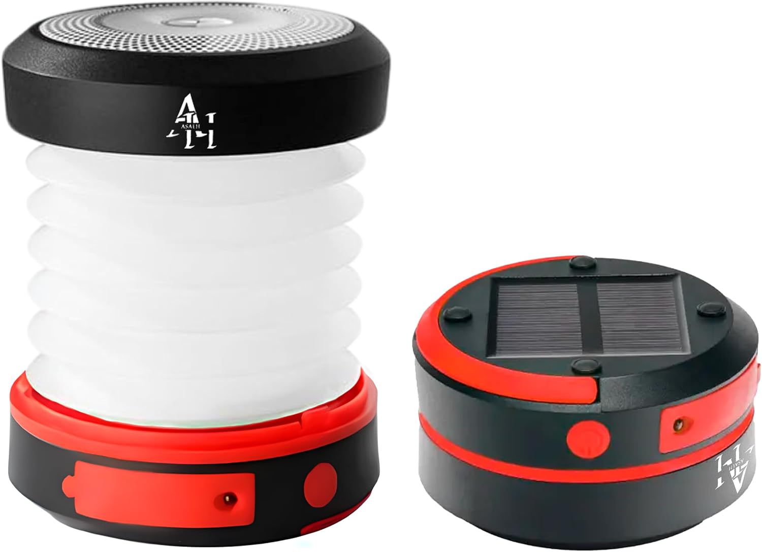 Solar Camping Lantern – LED Lanterns for Power Outages, Camping Lights, Emergency Flashlight – Collapsible Lamp, Rechargeable W/ Solar or Plug