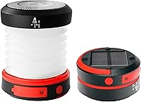Vista 1 de Solar Camping Lantern - LED Lanterns for Power Outages, Camping Lights, Emergency Flashlight - Collapsible Lamp, Rechargeable W/ Solar or Plug
