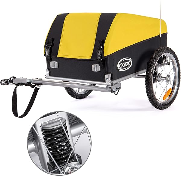 CXWXC Remorque vélo cargo avec bâche