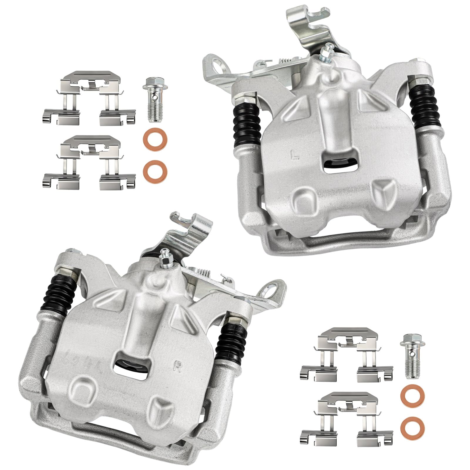cciyu Rear Left &amp; Right Brake Calipers With Bracket 19B7155 19B7154