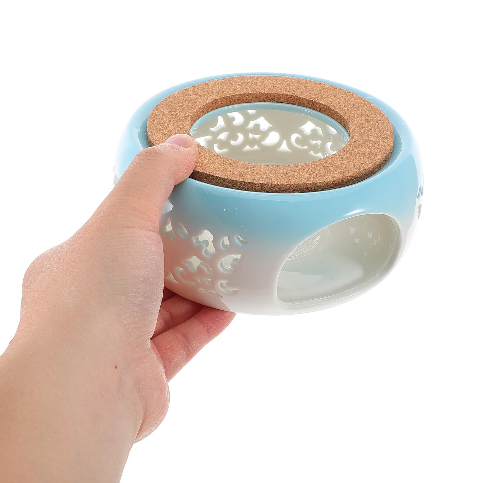 Cabilock 4 Stück Keramik Teekannenwärmer Rund für Tee und Kaffee, | Isolierbasis, Hält Getränke Warm, für Hotels und Restaurants, Elegant, Stilvoll, Schön