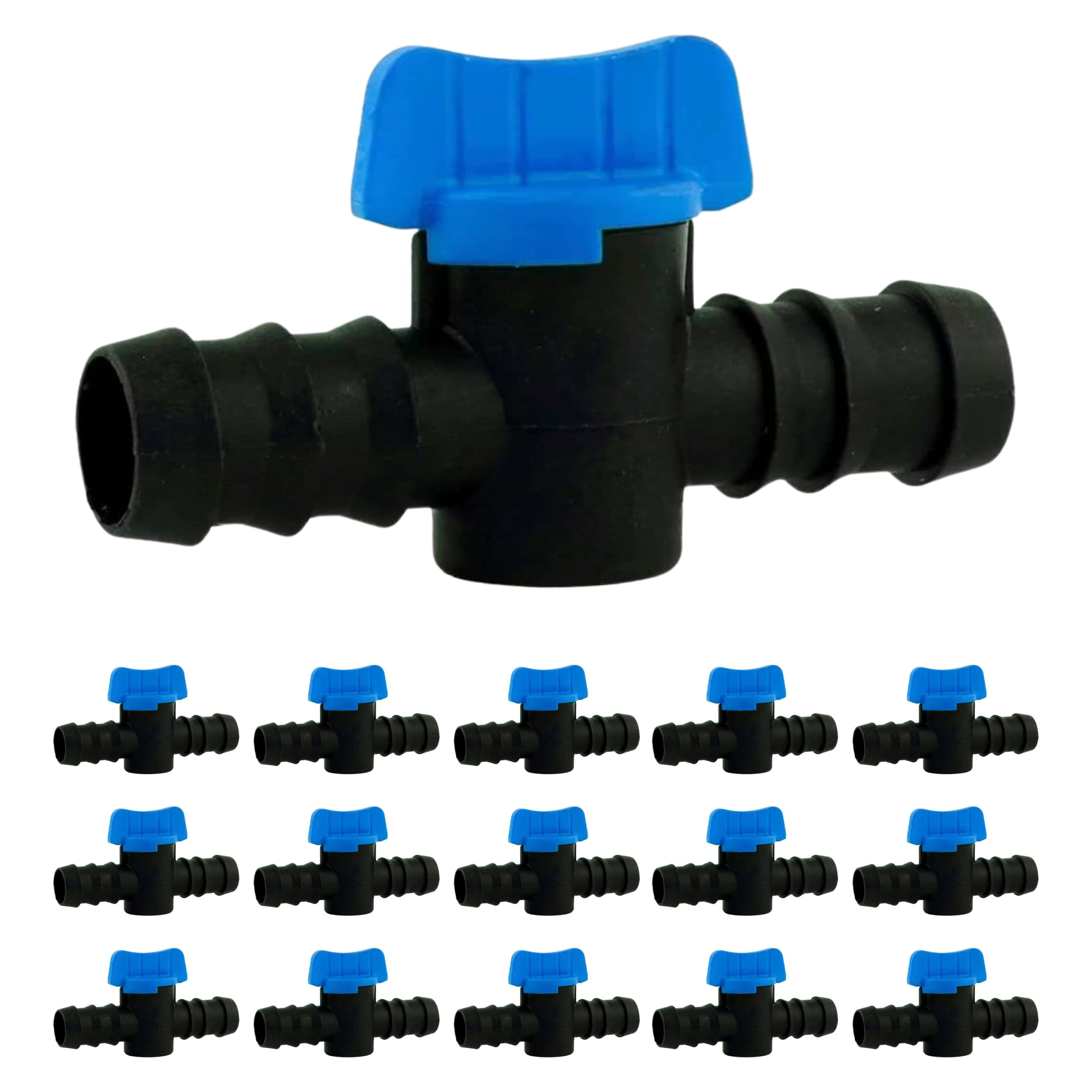 Kamal Agrotech Straight Connector with Tap 16 MM Drip Irrigation Accessories 16mm Pipe Fittings (50 PCS)-image-16