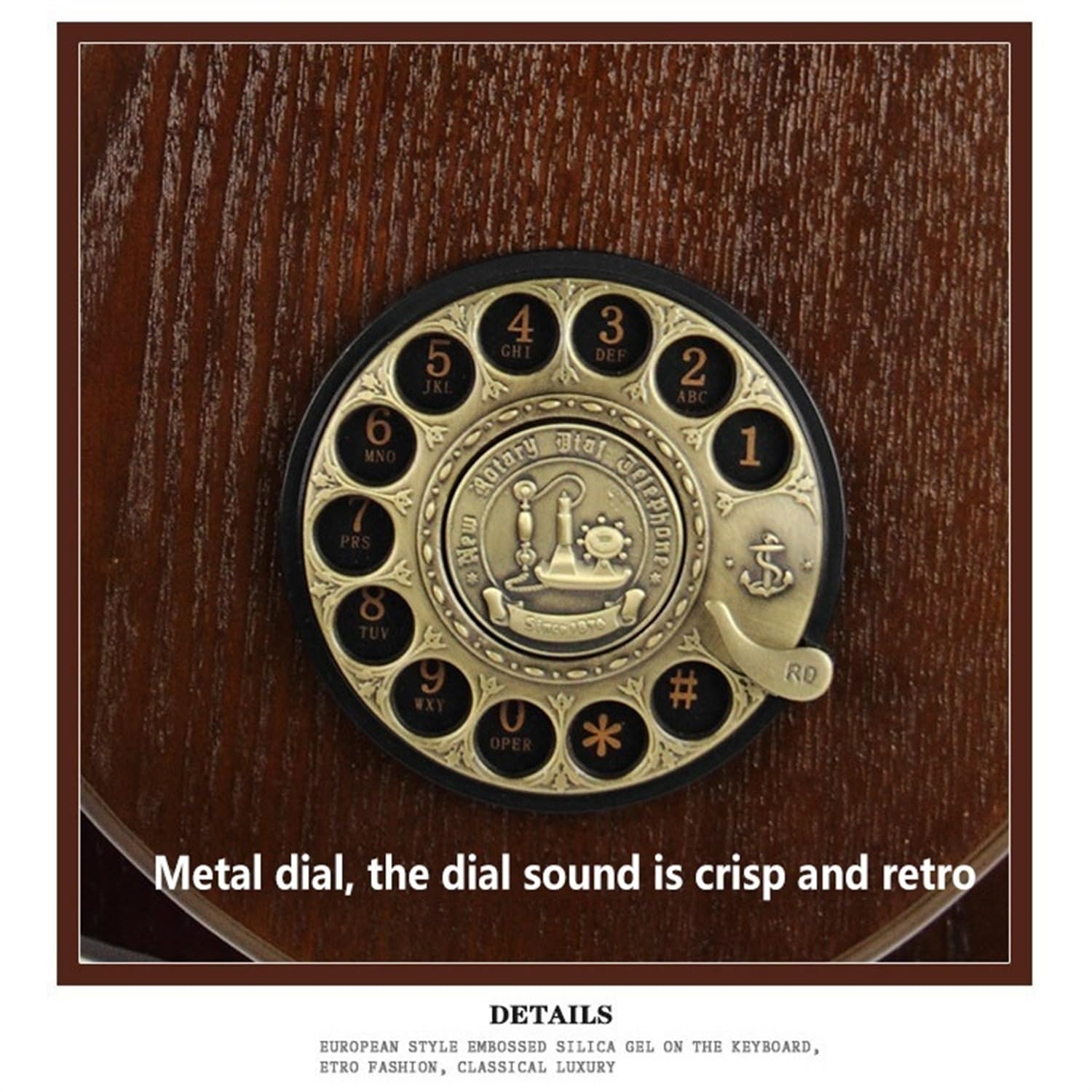 クラシックスタイル 木製電話　アンティーク　固定電話 Amazon.co.jp: 壁掛けアンティーク電話、木製固定電話