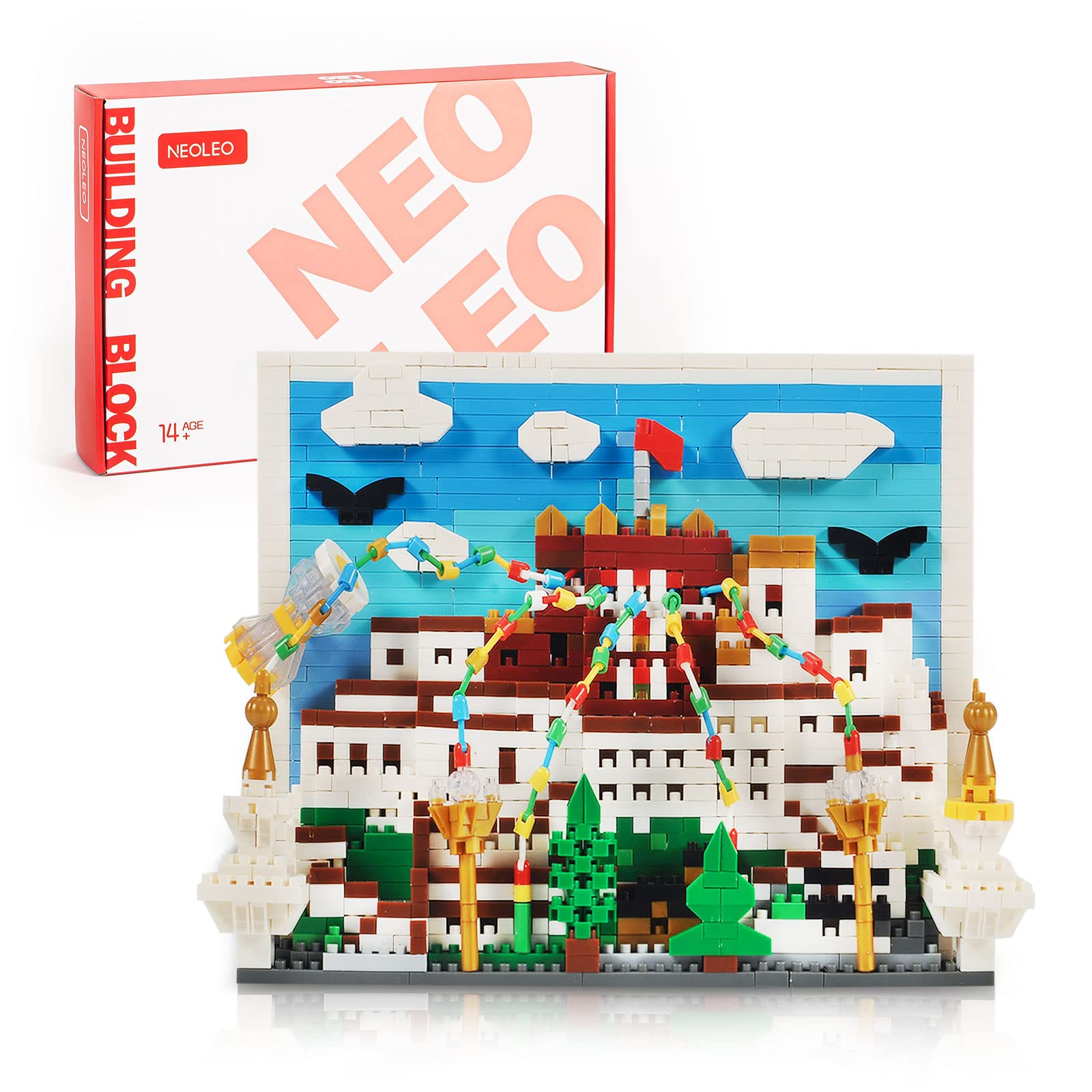 NeoLeo Painting Art The Potala Palace – The Great Unique 3D Wall（1628PCS）, 3D Wall Art Craft Kit, Framed Canvas for Adults - NL1180