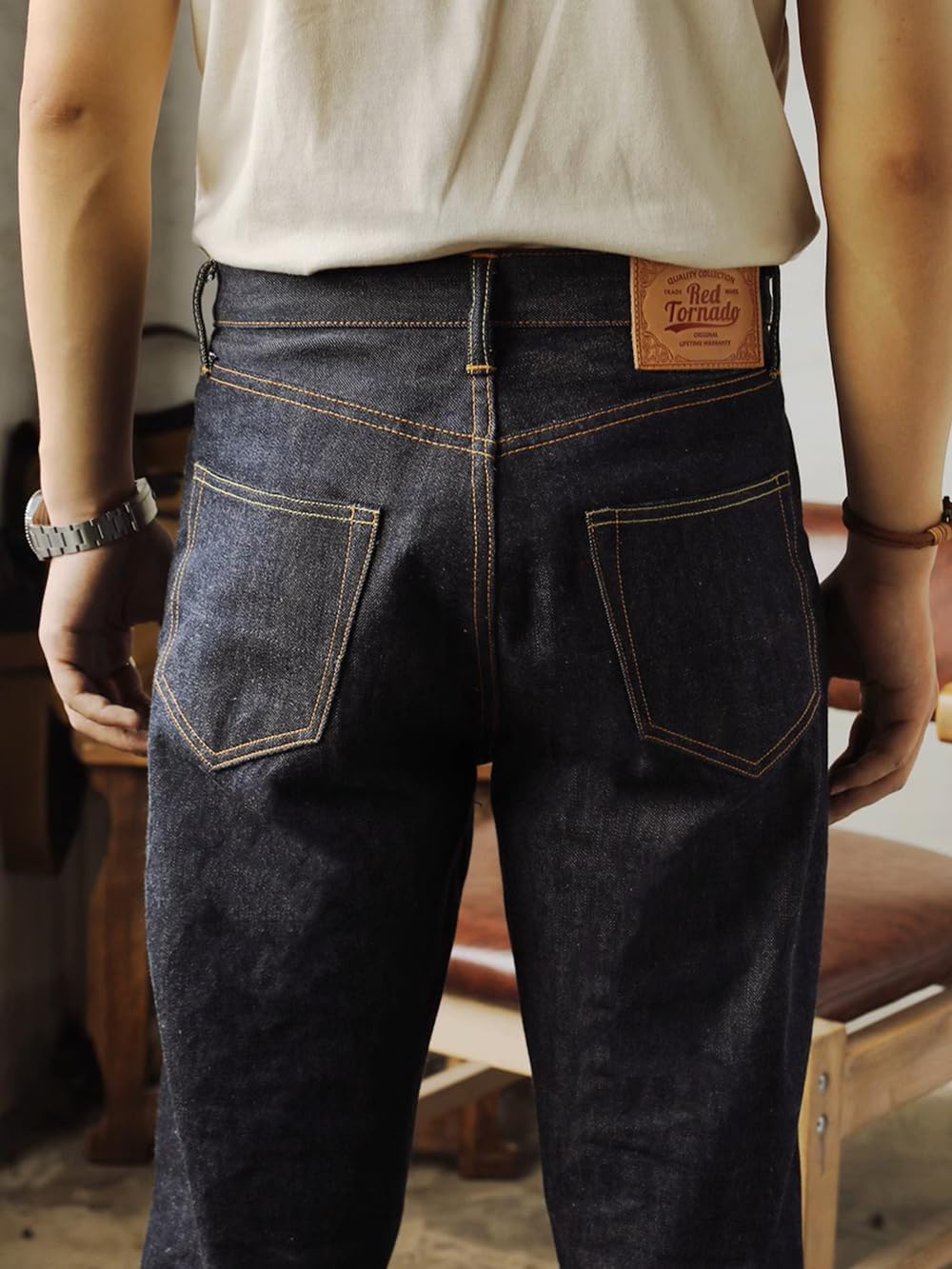 Red Tornado 55501 Men's Selvedge Jeans Relaxed Fit Straight Leg