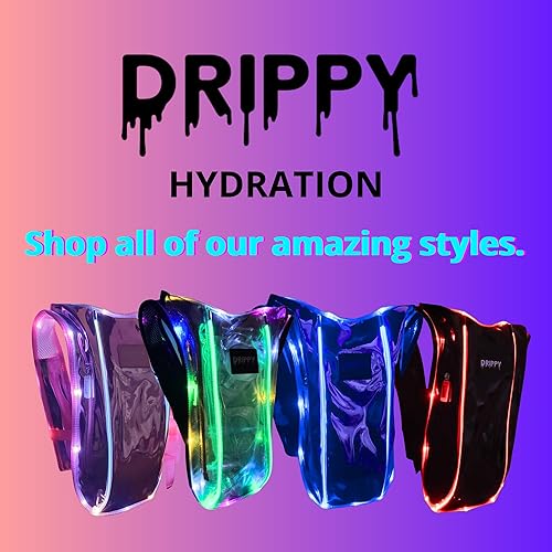 Miniatura 6 de LED Hydropack Rave Hydration Backpack  Festival, Hiking, & Running for Women & Men - 2 Liter Leakproof Bladder  Anti-Theft Pockets - Rave