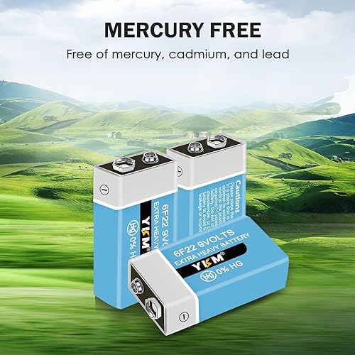 Miniatura 6 de 9V Batteries Long Lasting 9 Volt Battery for Smoke Detector Guitar Garage Door Opener Smoke Alarm Walkie Talkie Transistor Radio 7 Years shelf Life