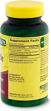 Spring Valley Milk Thistle Extract 175 mg, 90 Capsules Standardized Herbal Supplement with Silymarin, Set by Basket Goods