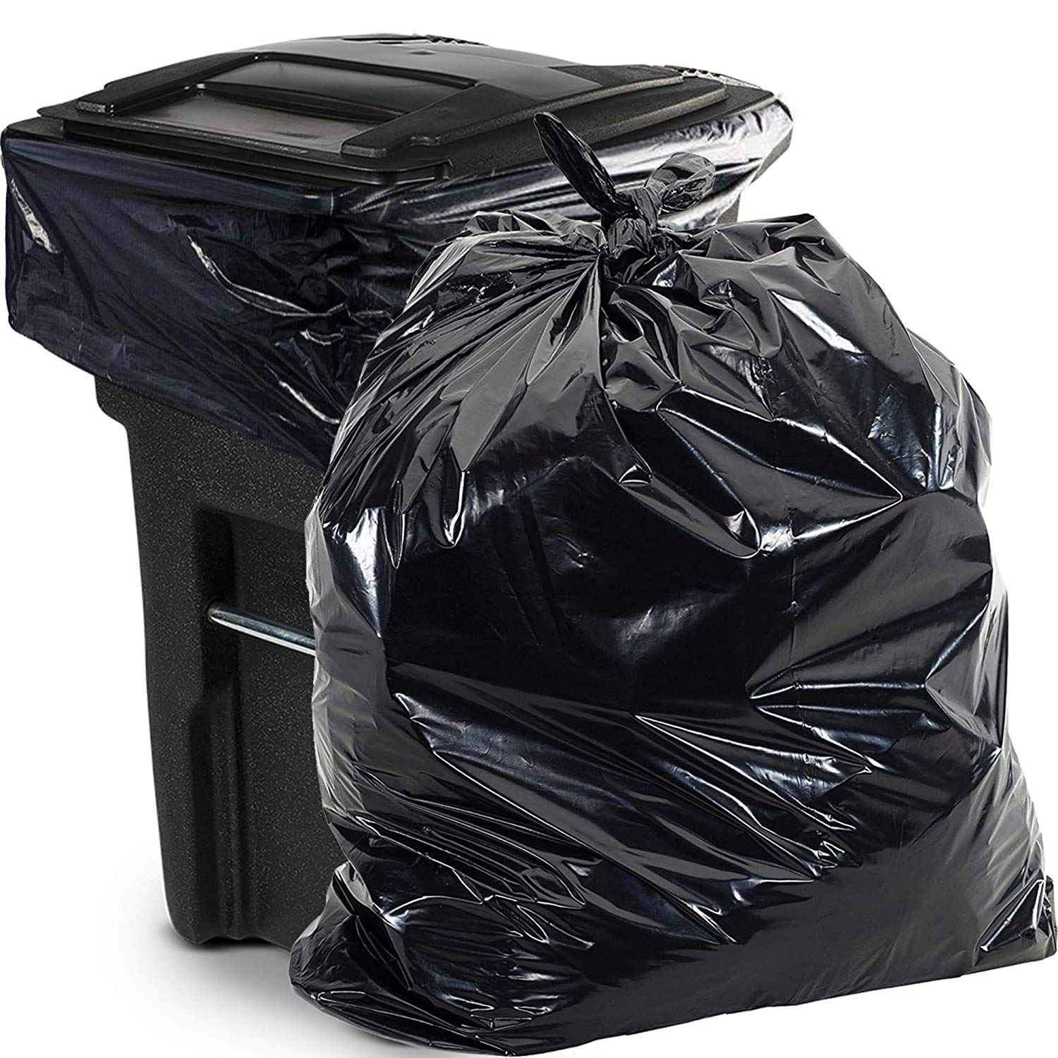 Buy Extra Large Size Biodegradable Garbage Bags 45 Black Plastic