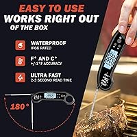 Vista 2 de Termómetro digital de carne, termómetro de carne de lectura instantánea para parrilla y cocina, con abridor de botellas, termómetro de alimentos