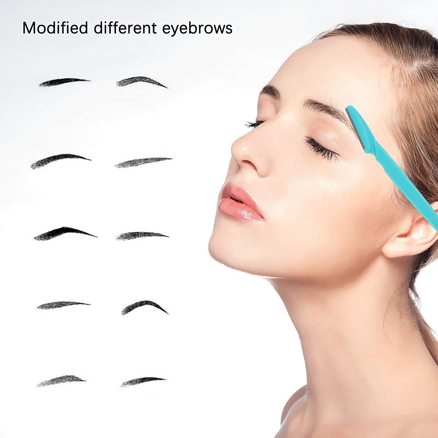 Top Select TW Eyebrow Razor for Face Women and Men | Eyebrow Razor | Painless Facial Hair Remover (Multicolored). (Packs of 6) 2