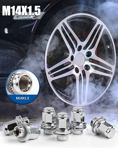 Vista 118 de GAsupply Tuercas de llanta de 12 x 1.25 pulgadas, color negro, 12 x 1.25 pulgadas de extremo cerrado, afinador de bellota, asiento cónico de 1.38